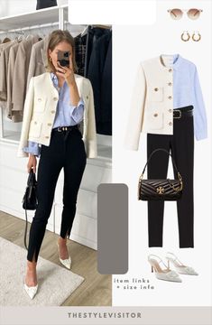 How To Dress Like A Female Executive, Workwear Ideas, Tweed Jackets, Money Outfit, Hem Leggings, Monday Inspiration, 2024 Outfits, Classic Style Outfits, Cream Jacket