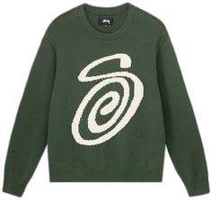 Stussy Knit, Couples Sweaters, Y2k Tops, Logo Knit, Indie Aesthetic, Retro Men, Loose Sweater, Fashion Logo, Casual Streetwear