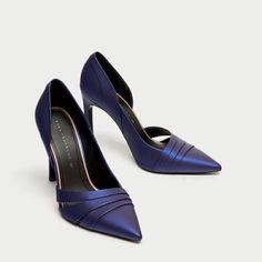 Metallic Blue Heels . Beautiful Shoes. Never Worn. Elegant Blue Heels For Office, Elegant Blue Heels For Spring, Elegant Blue Spring Heels, Elegant Blue Court Shoes With Sculpted Heel, Blue Heels For Summer Office Wear, Blue Heels For Office In Summer, Blue Heels For Summer Workwear, Blue Summer Heels For Workwear, Elegant Blue Heels For Work