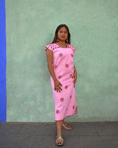 PLEASE READ ALL THE LISTING  We don't have the dress this is a pre order, the dress taking 3  months  to be made, can be customized in measures if you like.  This dress is 100 % made by hand  this means that the embroidery and the fabric was create by hand and carefull. Hand made huipil from Oaxaca, 100% back strap loom weaving 100% cotton Measures:  Width:  44 inches/ 110 cm     (all around)  Lenght: 50 inches /128 cm  check all the dresses avaiable for custom made here  https://www.etsy.com/mx Traditional Pink Festival Dress, Traditional Pink Maxi Dress, Traditional Pink Embroidered Maxi Dress, Pink Bohemian Embroidered Maxi Dress, Traditional Fitted Maxi Dress For Vacation, Traditional Long Maxi Dress For Spring, Fitted Traditional Maxi Dress For Beach, Long Pink Embroidered Dress, Pink Fitted Bohemian Kaftan