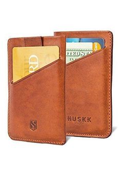 The Huskk Slim Card Sleeve Wallet features a simple 3 compartment design. The two outer compartments have a slanted opening which makes it easier to thumb out the stored card or cash. Money Bill, Man Purse, Tan Guys, Card Sleeve, Clip Wallet, Pocket Cards, Wallet Pouch