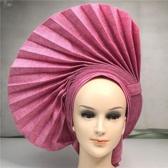 Aso Oke Auto gele headtie turbans for women African bonnet cap nigerian head wrap-FrenzyAfricanFashion.com Traditional Adjustable Summer Turban, Adjustable Traditional Summer Turban, Traditional One-size Summer Headwrap, Traditional Summer Headwrap One Size, Ankara Bonnet, Dubai Style, Beaded Lace Fabric, African Head Wraps, Aso Oke