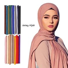 Jersey Hijab Scarfs, Head Wraps For Women, Jersey Hijab, Muslim Hijab, Tie Headband, Hijab Scarf, Scarf Pattern, Fashion Pattern, Muslim Women