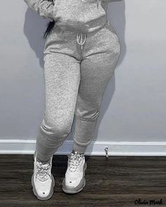 Olivia Mark - Drawstring Long Sleeve Hoodie and Pants Set Hoodie And Pants, Hoodie Pants, Sweatshirt Set, Sweatpants Set, Casual Sporty, Drawstring Pants, Casual Hoodie, Olivia Mark, Cami Tops