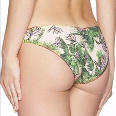 For Sale Is A Pilyq Tropical Floral Bikini Bottom. Features Multicolor Stitching On The Edges With Ruching Down The Back. Pairs Nicely With A Solid Black Or Green Top. Size S. New With Tags With Hygienic Liner Intact. Tropical Print Trendy Swimwear, Tropical Style Green Swimwear For Pool, Multicolor Brief Summer Swimwear, Vacation Beachwear Briefs, Trendy Brief Swimwear For Beach Season, Tropical Swimwear Brief For Beach Season, Tropical Brief Swimwear For Summer, Tropical Brief Swimwear For Beach Season, Spring Beach Party Swimwear Briefs