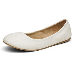 Timeless Appearance: These Ballet Flats Are Simple, With A Classic Round Toe And Smooth Pu Outer. Easy Design: A Slip-On Style Means It’s Effortless To Put On And Take Off. These Flats Are Designed With A Shallow Opening To Extenuate Legs. Superior Comfort: The Footbed Is Made Of Soft Latex And Provides Support And Comfort Even When Worn For Long Hours. Perfect Performance: Flexible Rubber Soles Are Non-Slip, Wear-Resistant And Can Easily Fit Into Your Bag Should You Need A Break From Your Heels Comfortable Synthetic Ballet Flats With Round Toe, Classic Synthetic Ballet Flats With Round Toe, White Synthetic Ballet Flats With Round Toe, White Fitted Flats With Round Toe, White Synthetic Slip-on Ballet Flats, Casual White Synthetic Ballet Flats, Synthetic Ballet Flats With Cushioned Footbed And Round Toe, Synthetic Ballet Flats With Cushioned Footbed, White Fitted Flats With Flat Heel