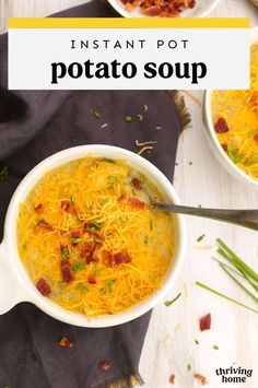 Instant Pot Potato Soup Velveeta Potato Soup, Instant Pot Potato Soup, Chicken Gnocchi Soup Olive Garden, Soup Instant Pot, Thriving Home, Vegetable Soup Healthy, Loaded Potato Soup, Chicken Gnocchi Soup, Instant Pot Soup Recipes