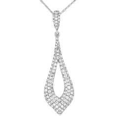 Royal 14K White Gold Diamond Pendant - 0.82 Carat Elegant Pear-shaped Diamond White Necklace, Elegant Teardrop Diamond White Necklace, Formal Diamond White Pear-shaped Diamond Necklace, Formal Pear-shaped Diamond Necklace In Diamond White, Elegant Pear-shaped Diamond Cut Necklace, Elegant Pear-shaped Platinum Diamond Necklace, Formal Pear-shaped Diamond White Necklace, Elegant Vvs Clarity Teardrop Jewelry, Elegant Diamond White Necklace With Baguette Cut