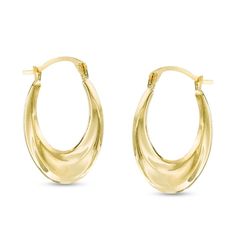 Classic and dainty, these hoop earrings go from easy to elegant. Crafted in warm 14K gold, each earring features just a bit of twist to catch the light. Polished to a bright shine, these hoops secure with latch backs. Skull Jewelry Women, Buy Earrings Online, Tiffany And Co Necklace, Gold Aesthetic, Buy Earrings, Nickel Free Earrings, Buy Necklace, Free Earrings, Gold Necklace Women