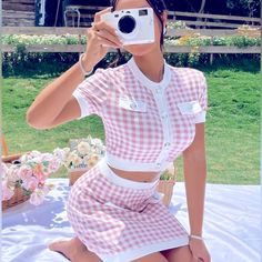 Feel Like Barbie Is This Super Cute Skirt Set Gingham Set, Skirts Shein, Shein Skirts, Cute Skirt, Skirt Sets, Pink Gingham, Cute Skirts, Feel Like, Gingham