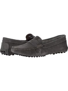 Massimo Matteo Penny Keeper | Zappos.com Gray Leather Loafers With Rubber Sole, Casual Driving Slip-ons With Rubber Sole, Casual Slip-on Driving Moccasins, Casual Slip-on Moccasins For Driving, Casual Swift Leather Moccasins, Gray Leather Slip-on Loafers, Gray Leather Slip-ons, Gray Leather Slip-ons With Rubber Sole, Casual Suede Moccasins With Rubber Sole