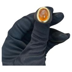 Beautifully Hand Crafted 18k Solid Yellow Gold & Wood, Amber Ring. The Ring Contains Wood As Well As Seen In The Photos. Approximately 5.0 Carats Amber. Approximately 12.0 Grams of Gold. Incredible Craftsmanship, Very Well Made. Beautiful Color Contrast With The Amber & The Gold. Comfortable Fit On The Hand. Deep Orange Color Amber. Deep Orange Color, Deep Orange, Amber Ring, Domed Ring, Gold Wood, Color Contrast, Solid Yellow, Statement Ring, Contrasting Colors