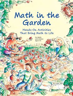 a children's book with an image of people in the garden