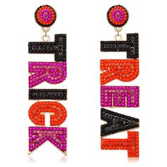 PRICES MAY VARY. ★ Halloween Earrings for Women: Nod to the spooky season with our range of beaded Halloween jewellery. Available in Boo Earrings, Cute Candy Corn Earrings, Pumpkin Earrings, Ghost Earrings, Letter Trick Or Treat Earrings and so on. Full of festive atmosphere, perfect for you to wear in celebration of the upcoming creepy festivities ★ Statement Beaded Dangle Earrings: Make a statement with our beaded ghost earrings to show off your holiday spirit, bring a timeless accent to your Beaded Ghost, Halloween Earrings Beaded, Boo Earrings, Halloween Jewellery, Beaded Halloween, Corn Earrings, Candy Corn Earrings, Halloween Party Gifts, Ghost Earrings