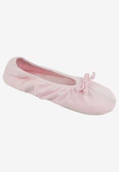 The perfect slipper for casual-chic comfort! Nnylon/spandex satin upperCotton/polyester lining Poly faux suede sole Stretch satin slippers available in sizes S (5-6), M (7-8), L (9-10), XL (11-12) | Women's Stretch Satin Ballerina Slippers by MUK LUKS in Pink (Size MEDIUM) Satin Slippers, London Gifts, Ballerina Slippers, Pink Slippers, Occasion Dresses Wedding, Tall Jeans, Stretch Satin, Bra Lingerie, Cocktail Dress Party