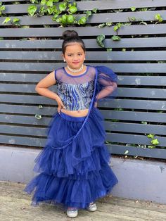 Net Choli Net Lengha  Net Frilly Duppatta size 6-8 yrs old Blue Lengha Choli, Silver Lengha, Blue Lengha, Sabyasachi Bridal, Kids Lehenga Choli, Butterfly Net, Organza Lehenga, Girls Party Wear, Lengha Choli