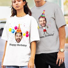 All Over Print T-Shirt, Personalized Photos Print Shirt, Beach Party Matching Shirt, Hawaii Party Bachelor Party Vacation Shirt, Funny Gift for Him Husband Boyfriend Father Grandfather. 🎁Customize Hawaiian shirts Add 1-15 different pictures to the All Over Print Face Shirt. It's a awesome and funny gift for your lover, family and friends, and for various holidays, birthday, anniversary, Hawaii Party and Bachelor Party. You just send us your photos through Etsy Message or email pinetree1976@hotmail.com after your purchase, we will send you the preview before production.  🌟How place an order? 1) Choose the style and size from the listing(refer to Size Table) 2)Add to chart and check out. 3) After place an order, send us your photos in the best possible resolution via Etsy Message. We will Custom Print Crew Neck Shirt For Birthday Gift, Custom Print Crew Neck Shirt As Birthday Gift, Pre-shrunk Short Sleeve Shirt For Birthday Gift, Pre-shrunk Short Sleeve Shirt For Birthday, Funny Print Crew Neck Top For Birthday, Fun Short Sleeve Tops For Birthday Gift, Short Sleeve Shirt With Custom Print For Birthday, Pre-shrunk Crew Neck Shirt For Birthday Gift, Crew Neck Tops With Funny Print For Birthdays