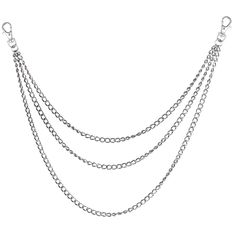 PRICES MAY VARY. Premium Material: made of thick Nickel-plated Metal Chain and Zinc Alloy Clasps, which is sturdy, durable and not easy to rust. Unique Design: 3 layer design with perfect length combination (17'', 19.5'' & 24.8'') is designed to fit most people You can hang this chain on your jeans, pants or skirt as an ornament to create your coolest look. Wide Application: It is not only a wonderful choice for stage performace or cosplay, but a perfect gift for dancer, rock music, punk, hip ho Chain On Pants, Punk Trousers, Jeans Chain, Pants Chain, Duty Belt, Pant Chains, Belt Chain, Trousers Jeans, Fashion Collage