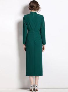 Skirt length: medium and longCollar type: round neckSleeve length: long sleevesColor: blackSize: S,M,L,XL,2XL Green Long Sleeve Midi Dress For Work, Formal Long Sleeve Bodycon Dress, Formal Long Sleeve Evening Dress, Burgundy Skirt, Sleeveless Dresses Casual, Black Long Sleeve Dress, Pink Midi Dress, White Maxi, Dress For Short Women