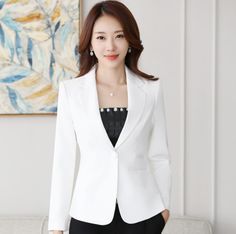 New Spring/ Fall Women One Button Jacket Casual Lapel Coats Suit Jacket Fashion ZXZ-M215 It is a Chinese brand,designed and made by China.   colors : white, yellow, red, rosy, brown, blue MATERIAL: Cotton Blend   Asian SIZE : S,M,L,XL,XXL,3XL,4XL,5XL     Condition: Brand new with tag. Item includes: 1pcs Jacket Notes: color differences allowed for light effects   Chinese sizes are different from others. Ages to fit are just for reference. Please choose the exact size of each body part measured by Centimeters.   Asian size S M L XL XXL 3XL 4XL Length(cm) 55 56 57 58 59 60 61 Bust(cm) 82 86 90 94 98 102 106 Shoulder(cm) 36 37 38 39 40 41 42 Sleeve Length(cm) 55 56 57 58 59 60 61 For Weight(kg) 40-45 45-50 50-55 55-60 60-65 65-70 70-75     Please allow 2-3cm error, manual measuremen PaymentDe Winter White Business Casual Blazer, White Business Casual Winter Blazer, White Long Sleeve Outerwear For Office, White Winter Business Casual Blazer, Winter Business Casual White Blazer, White Single Button Blazer For Work, White Notch Lapel Blazer For Office, White Winter Office Blazer, White Single Button Blazer For Office