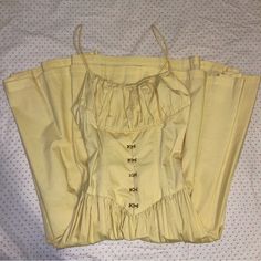 Vintage Handmade Butter Yellow Dress Similar To House Of Cb Dresses. Please Reference Measurements For Fit. Says Size 13 But This Dress Is At Least 60 Years Old So Sizing Will Not Be Comparable To Today’s Fit. Some Small Marks At The Bottom Would Probably Lift With Some Watered Down Dawn But I Just Don’t Have Any To Try, It’s Not Noticeable Unless Someone Was Laying On The Floor Next To You Wearing It. Zipper And Hardware All Working. I Intended To Have It Altered To Fit Me Eventually But I Worry It’ll Completely Change The Beauty Of The Dress So Feel Free To Make An Offer But I’m Not Super Motivated To Sell I Still Might Have It Fitted To Myself I Really Am Obsessed With Her It’ Yellow Western Dress, Laying On The Floor, Obsessed With Her, House Of Cb Dresses, Western Dress, Butter Yellow, House Of Cb, Western Dresses, Vintage Yellow