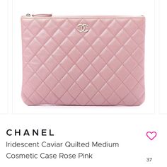 Chanel Medium O Case In Iridescent/Pearly Pink And Caviar Leather. Gold Hardware. Beautiful Pearl Logo. Brand New With Tags. Will Come With Box. From Their Limited, Special 19s Collection Back In 2019. Chanel Cosmetic Bag, Chanel Pouch, Chanel Cosmetics, Pearl Logo, Chanel Clutch, Navy Chanel, Felted Handbags, Pink Pouch, Dream Bags