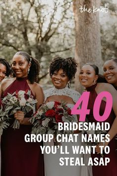 bridesmaid group names you'll want to steal asap