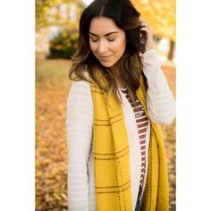 Need a great statement scarf? This one is one you are sure to love! Wear it all winter long for a cute, warm, and comfy look you will love! Warm Scarves For Fall Cold Weather, Warm Scarves For Cold Weather In Fall, Warm Scarves For Fall And Cold Weather, Casual Yellow Scarf For Winter, Casual Yellow Winter Scarf, Warm Infinity Scarf For Fall, Warm Infinity Scarf For Fall Cold Weather, Warm Infinity Scarf For Fall And Cold Weather, Warm Infinity Scarf For Cold Weather In Fall