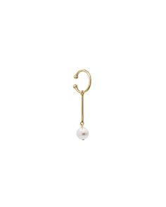 Materials: 18k gold plated brass, Swarovski faux pearl Length: 2" / 5cm Made in NYC SR078-00 Bold Accessories, Fool Gold, Black Crane, Pop Bottles, Boutique Design, Feminine Design, Luxury Accessories, Faux Pearl, Ear Cuff