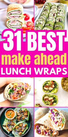 31 Healthy and Delicious Wraps You Can Make Ahead for Lunch Healthy Meal Prep Wraps Lunch Ideas, Tasty Wraps For Lunch, Easy Lunch On The Go Ideas, Healthy Wrap Meal Prep, Wrap Lunch Ideas Healthy, Easy Wraps For Lunch Kids, What To Put In A Wrap For Lunch, Premade Wraps For Lunch, Wraps For Camping