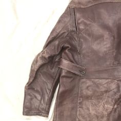 Vintage Perfecto Genuine Horsehide Leather Jacket 1950-60s size: medium chest- 21” shoulder- 9” sleeve- 24.5 height- 31” Vintage Brown Outerwear For Work, Vintage Leather Outerwear With Button Closure, Vintage Leather Business Jacket, Vintage Leather Jacket For Business, Fitted Vintage Leather Outerwear, Vintage Brown Leather Jacket For Formal Occasions, Vintage Outerwear With Leather Lining For Work, Vintage Brown Classic Leather Jacket For Work, Vintage Brown Leather Outerwear For Work