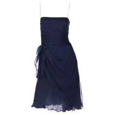 Valentino Blue Silk Chiffon Evening Dress With Fly Away Panel For Sale at 1stDibs Elegant Ruched Chiffon Dress, Elegant Chiffon Cocktail Dress With Ruched Bodice, Elegant Cocktail Chiffon Dress With Ruched Bodice, Sleeveless Silk Chiffon Cocktail Evening Dress, Silk Sleeveless Chiffon Evening Dress, Sleeveless Silk Chiffon Cocktail Dress, Ruched Silk Cocktail Dress, Summer Formal Ruched Silk Dress, Fitted Sleeveless Silk Chiffon Dress