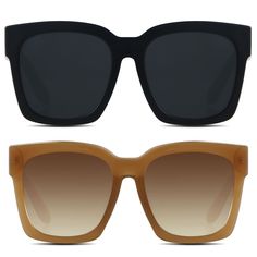 PRICES MAY VARY. ANDWOOD Oversized Sunglasses For Women is fashion style brand designer,It is suitable for big face, show womans unique and fashion.The most fashionable classic retro design, the perfect cover your eyes. [UV Protective] Big square sunglasses with UV400 rated protection, can block 100% of both UVA and UVB radiation and fully protect against harmful ultraviolet rays. Ladies will love to wear these big sun glasses in the warm light of summer or on those cold winter mornings. HIGH QU Big Glasses, Large Sunglasses, Winter Mornings, Spring Trip, Big Face, Ultraviolet Rays, Sunglasses For Women, Oversized Sunglasses, Brand Designer