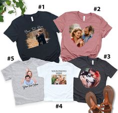 Custom Photo Shirt, Personalized Shirt For Family Picture T-Shirt, Matching Custom Shirts, Customize Your Own Shirt Cute Custom Made tshirt Group Trip, Make Your Own Shirt, Group Picture, Customized Photo Gifts