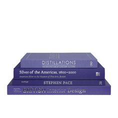 three books stacked on top of each other with the title'distillations silver of the americas, 1800 - 2000 '