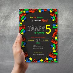 Lego Night, Lego Party Invitations, Lego Invitation, Lego Birthday Invitation, Lego Birthday Invitations, Lego Invitations, Lego Themed Party, Colorful Invitations, Lego Birthday Party