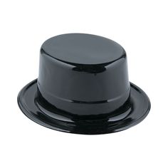 a black top hat on a white background