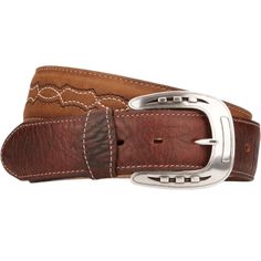 Leegin Belts Tony Lama Men's Maverick Brown Belt C42745 Classic Brown Belt Buckles With Silver Buckle, Western Leather Belts For Formal Occasions, Western Style Leather Belt For Formal Wear, Classic Leather Belt Buckles For Rodeo, Leather Belt Buckles For Rodeo, Western Leather Belt For Western-themed Events, Western Belts And Suspenders For Ranch, Brown Leather Rodeo Belt, Western Leather Belt Buckles For Rodeo