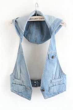 Please note this is in Asian sizing.  Please check our own measurements carefully before making a purchase.  Women Hooded Denim Waistcoat Vest Slim Jacket Tank Tops Coat Halter Sleeveless We suggest you to buy two sizes larger. For your convenience that we converted the Asian sizes to UK sizes, but Asian sizes tend to run smaller compared to US or UK sizes, so we cannot guarantee that is 100% accurate. Therefore please check the measurement before making a purchase or buy one or two sizes larger Summer Waistcoat, Desain Tote Bag, Sleeveless Jean Jackets, Jeans Tank Top, Denim Waistcoat, Short Hoodie, Mode Jeans, All Jeans, Jean Vest