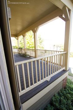 the front porch is empty and ready for us to use