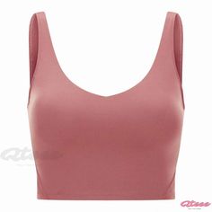 Qteee - Sleeveless Athletic Sports Bra: Minimalist Fitness Yoga Apparel Sleeveless Pink Top For Pilates, Casual Sports Bra For Pilates, Casual Sleeveless Sports Bra For Pilates, Pink Sleeveless Sports Bra With Seamless Construction, Pink Seamless Sleeveless Sports Bra, Pink Sleeveless Seamless Sports Bra, Pink Seamless Tank Top For Pilates, Sleeveless Tank Top For Pilates, Solid Color Sleeveless Sports Bra For Yoga