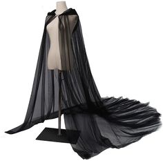 Plague Doctor Retro Vintage Punk & Gothic Medieval 18th Century Cape Cloak Masquerade Men's Women's Costume Vintage Cosplay Party Coat Masquerade / Organza 9141514 2023 – $35.99 Elven Woman, Tulle Cape, Cape Cloak, Wedding Jacket, Hooded Cape, Hooded Cloak, Capes For Women, Vintage Punk, Black Tulle