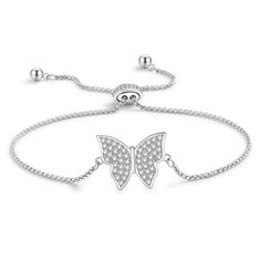 PRICES MAY VARY. Butterfly Bangles Bracelets for Women: The delicate bracelet adopt butterfly element to create a charming look, wearing them not only to show your nice taste, but also to show off the beautiful curves of your wrist. Adjustable size: The bracelets extender each, the butterfly tennis adjustable bracelet can be adjusted to the right size according to your needs, a size suitable for most women to wear. Comfortable to wear: our 3D butterfly bracelet is made of brass and cubic zirconi Butterfly Jewelry Set, Bracelet Extender, Dainty Butterfly, Birthday Bar, Butterfly Earring, Pave Necklace, Butterfly Gifts, 3d Butterfly, Daily Jewelry