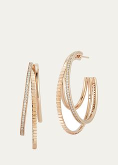 Walters Faith Clive 18K Rose Gold Diamond Triple Hoop Huggie Earrings - Bergdorf Goodman Elegant Rose Gold Hoop Earrings For Everyday Luxury, Timeless Rose Gold Hoop Earrings For Formal Occasions, Timeless Rose Gold Hoop Earrings For Formal Events, Luxury Rose Gold Huggie Earrings For Formal Occasions, Timeless Rose Gold Earrings For Everyday Luxury, Luxury Rose Gold Earrings For Everyday, Luxury Rose Gold Earrings, Rose Gold Diamond Hoop Earrings Fine Jewelry, Luxury 14k Rose Gold Earrings