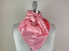 Beautiful handmade silk scarf. Pair this beauty with your favorite CR RanchWear shirt for a classy show look. 100% Imported Silk Size: 36x36 (large), 35x7 inches (rectangle) Made in Dallas, Texas Show Look, Pink Silk Scarf, Wild Rag, Pink Silk, Dallas Texas, Silk Scarf, Soft Pink, Dallas, Texas