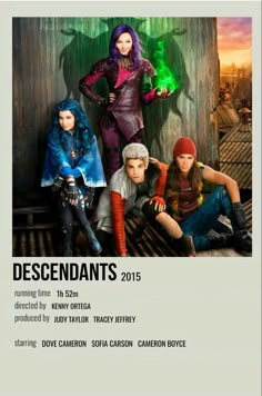 an advertisement for the upcoming movie, descendants