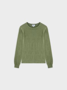 Jersey de punto fino con cuello redondo, color verde jaspeado – Fame on Central Green Soft Knit Crew Neck Sweater, Green Soft Knit Crew Neck Top, Classic Green Textured Knit Sweater, Green Everyday Sweater For Spring, Green Soft Knit Casual Sweater, Casual Green Soft Knit Sweater, Basic Green Long Sleeve Sweater, Classic Green Sweater For Spring, Classic Green Knitted Sweater