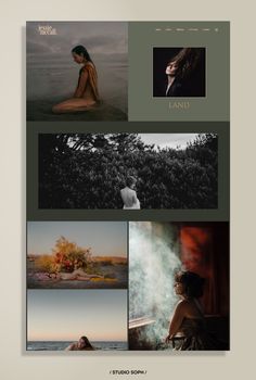 A full page mock up of a gallery page in a website. Photography Portfolio Layout, Portfolio Website Design Inspiration, Photo Gallery Website, Artist Portfolio Website, Photographer Website Design, Wellness Branding, Website Design Inspiration Layout, Photography Portfolio Website, Feminine Luxury