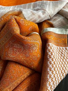 Beautiful Designer Pure Chiffon Silk Saree Cream and Orange Color and gold border- with contrasting orange color blouse piece Color Blouse, Pure Chiffon, Gold Border, Color Print, Blouse Piece, Silk Saree, Silk Sarees, Orange Color, Colorful Prints