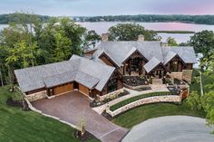 this is an aerial view of a house